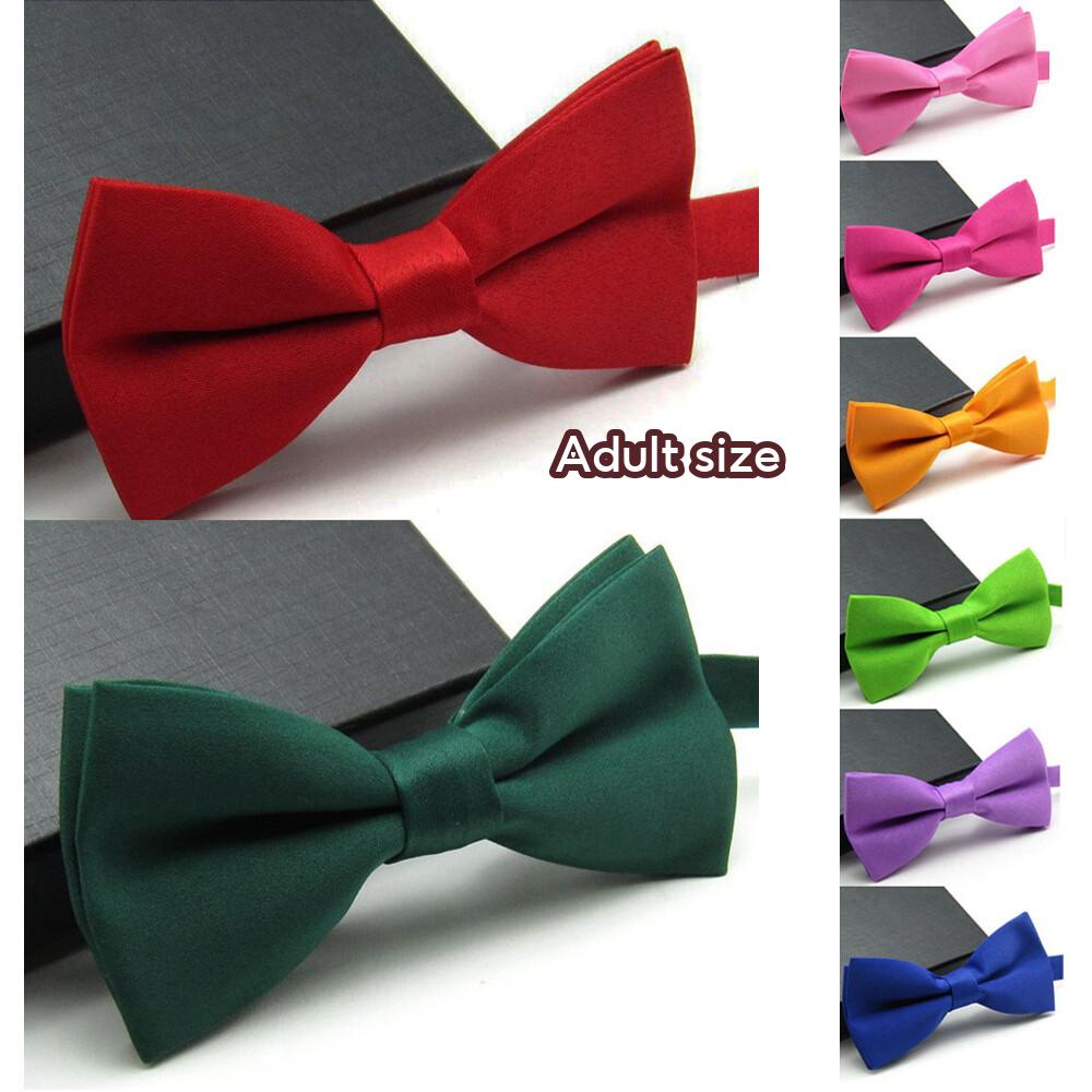 Tuxedo Bow Tie – Plain Color Bowtie Tie Tali leher Lelaki