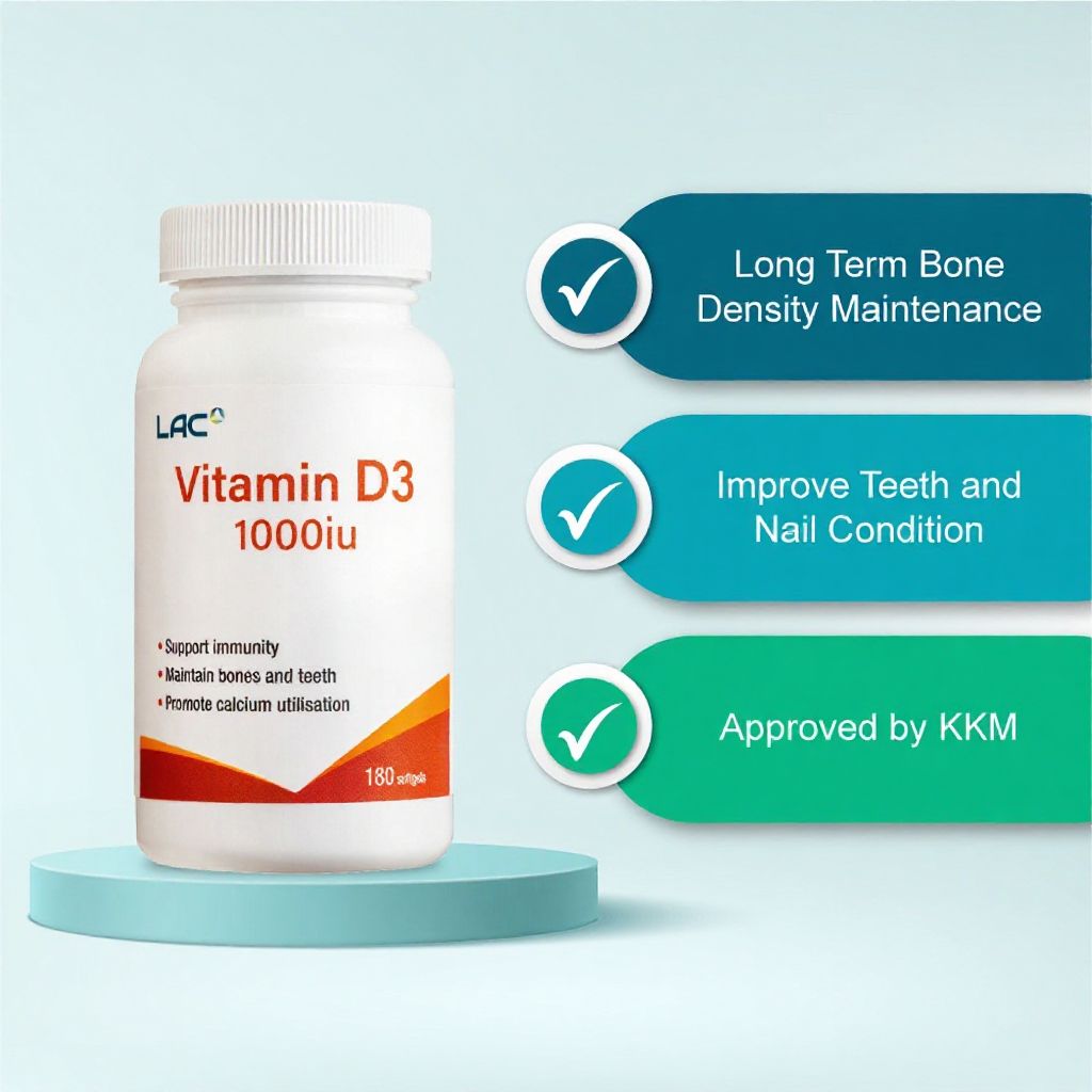  LAC Vitamin D3 1000iu (180 Softgels)