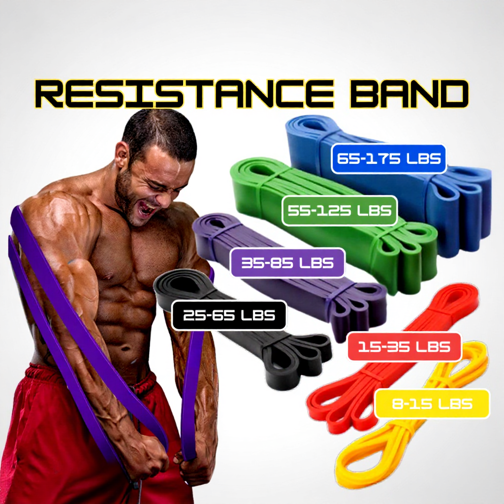 Resistance Band | 8-175LBS Gym Elastic Band | Stretching Band | Pull Up Band | Gym Getah Senaman | 健身弹力带
