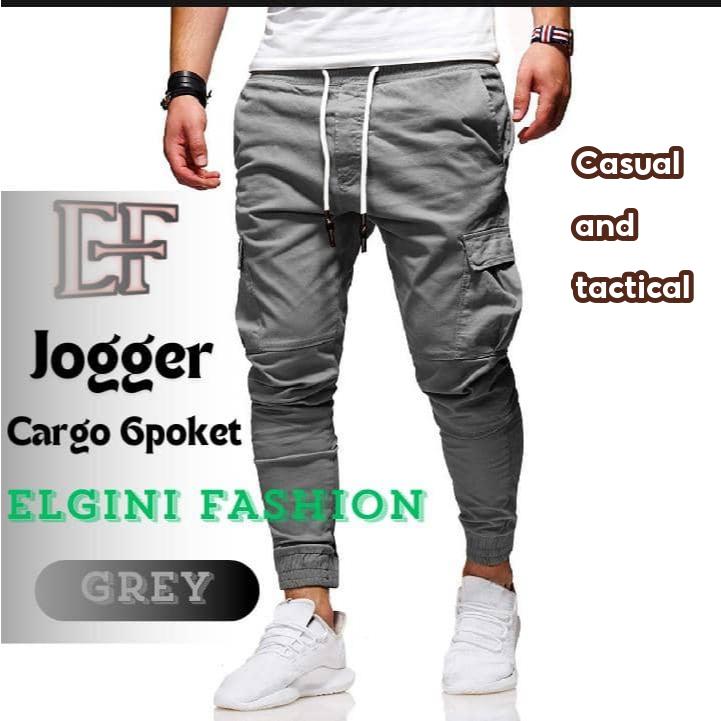 Premium Cargo Seluar Lelaki 6 Pocket Cargo Cup Pants Men | Straight Cut Stretchable And Soft Cotton | Size 28-40