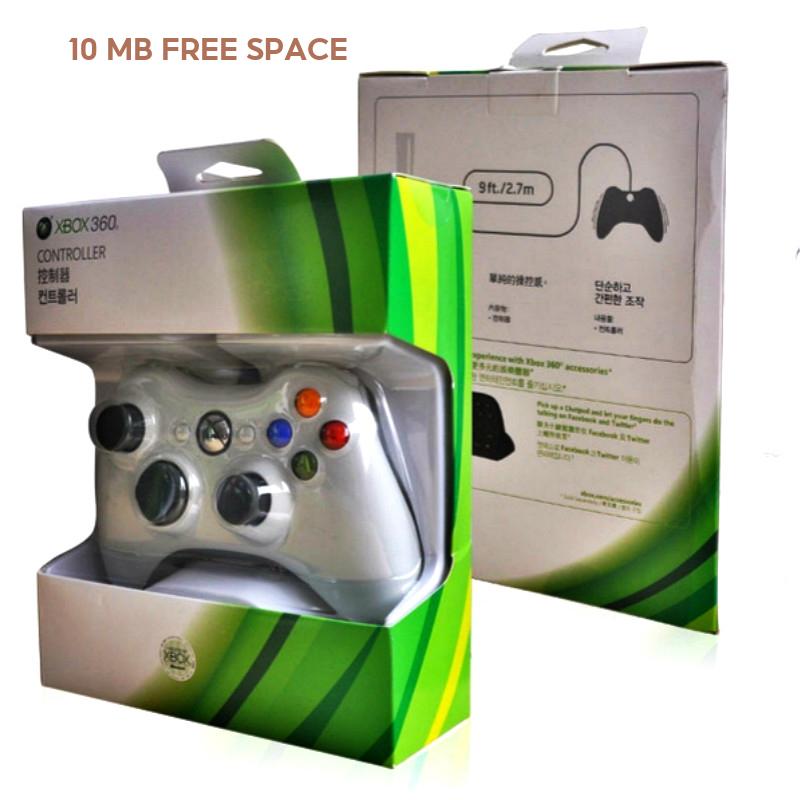 ? Ready Stock ? New Arrival Original Microsoft Xbox 360 Wired Controller Black/White Support Xbox 360 Console And Windows System PC Laptop