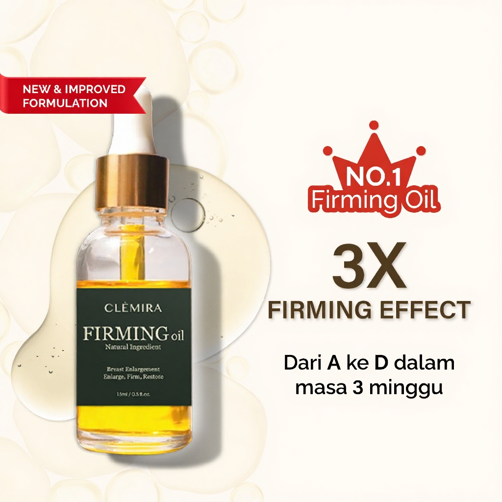 Clemira Firming Oil Besarkan Payudara Breast Enlargement Pembesar Payudar Payudara Montok Tegangkan