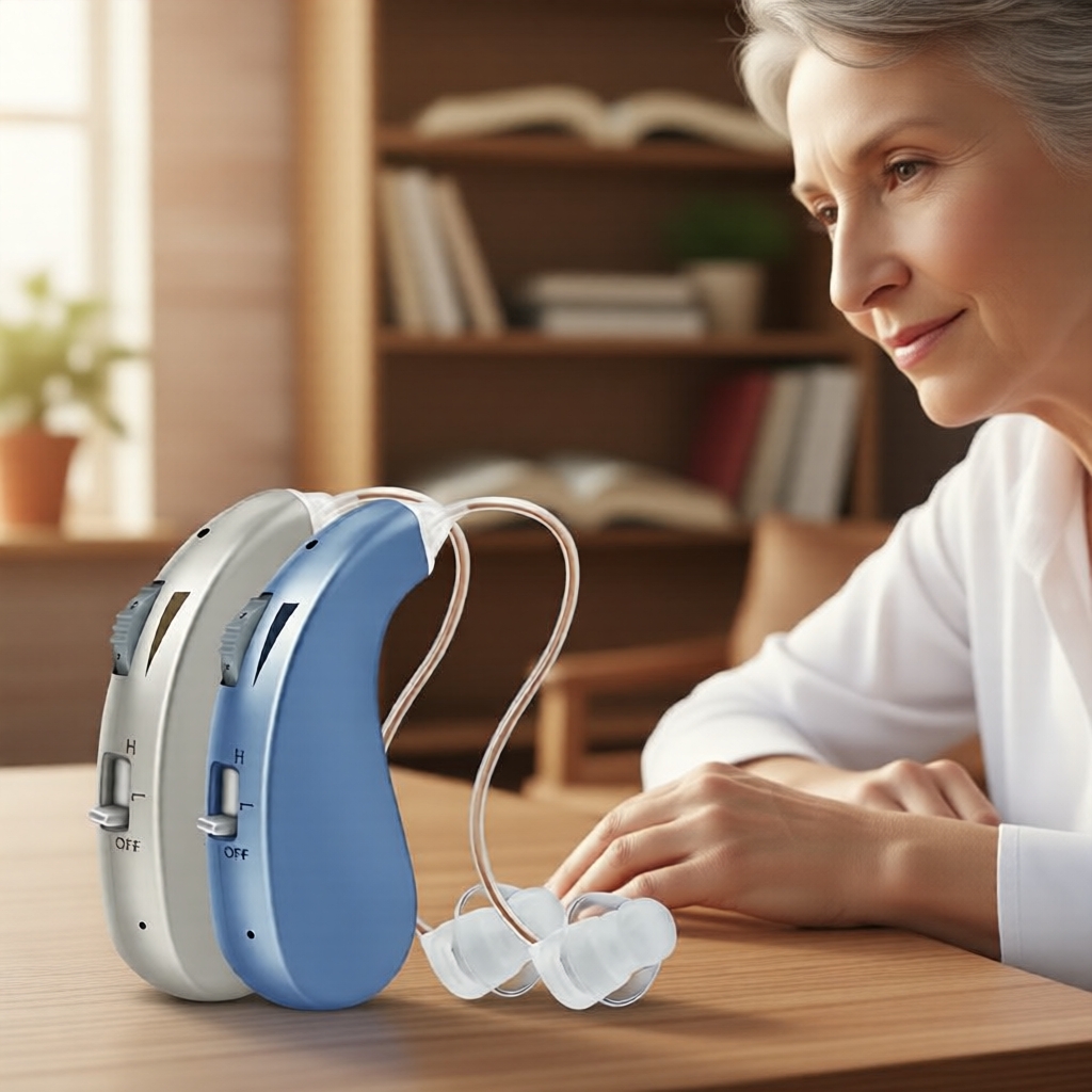 Smart Mini RIC Hearing Aids, Rechargeable, Natural Sound Technology, Learns User Habits Alat Bantu Pendengaran Mini Pintar RIC, Boleh Cas Semula, Teknologi Bunyi Semula Jadi, Belajar Tabiat Pengguna