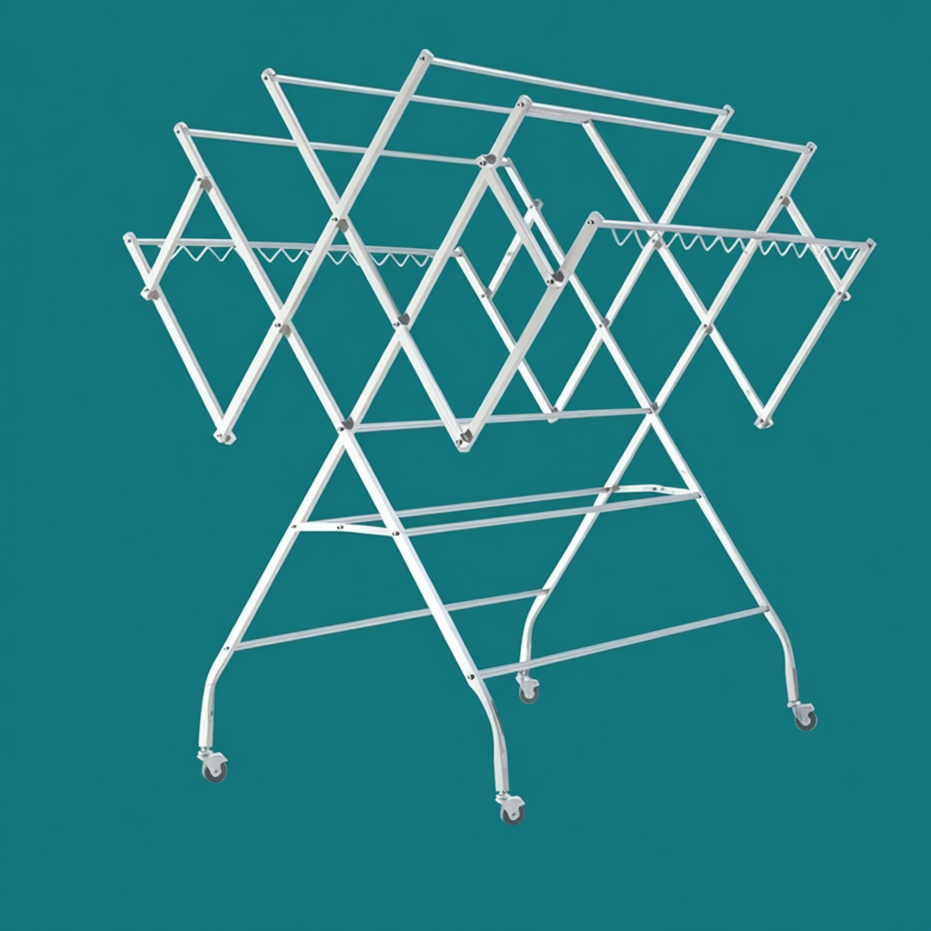 【9112】Stainless Steel Clothes Rack Foldable Clothes Hanger Clothing Drying Rack Penyidai Baju ampaian baju Rak 曬衣架