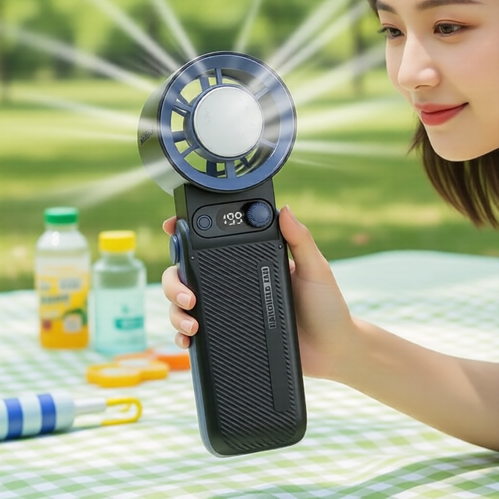 F5PRO Quiet 8000mAh USB Fan - Foldable Handheld Cooler, 199 Speed Settings, 30 Hours Battery F5PRO Kipas USB 8000mAh Senyap - Boleh Lipat, Penyejuk Tangan, 199 Tetapan Kelajuan, Hayat Bateri 30 Jam