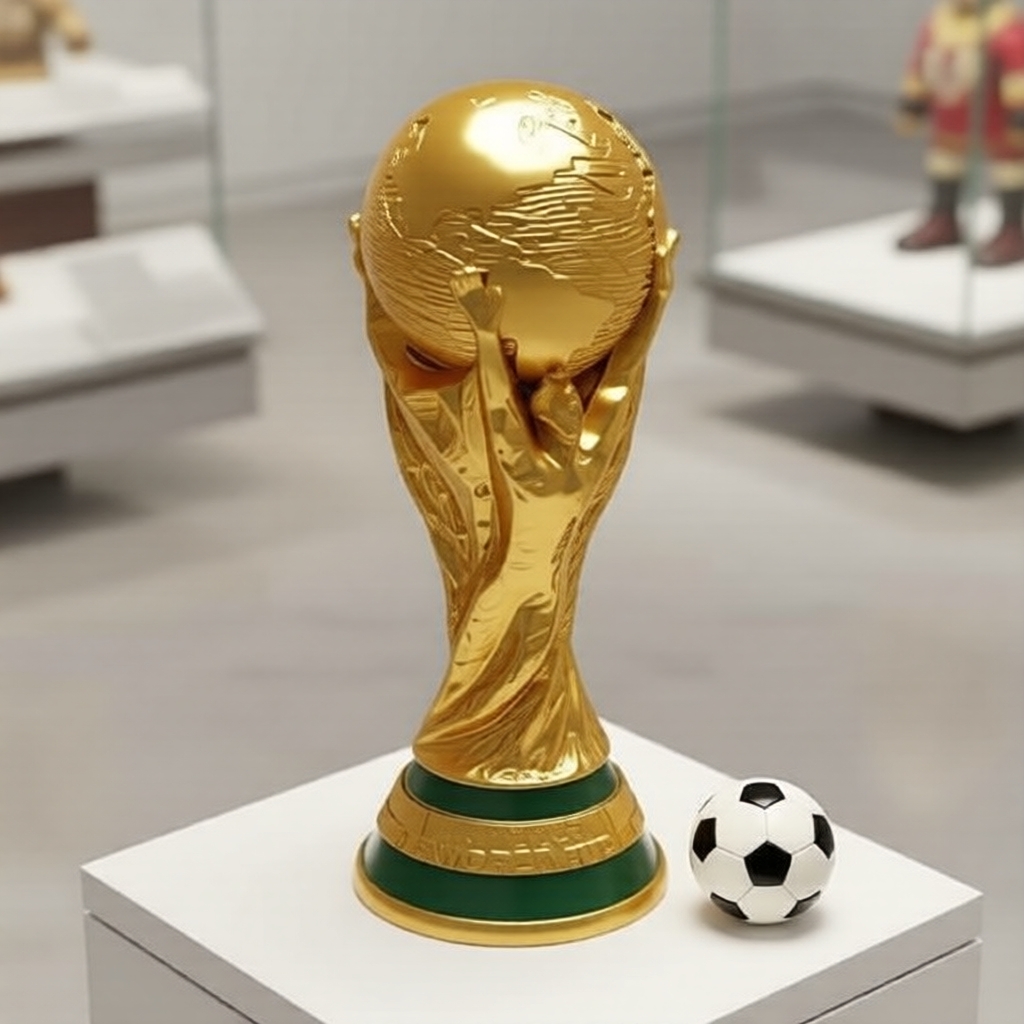 Hand-Finished 2026 FIFA World Cup Trophy Replica, L-Size Resin Sculpture, Premium Soccer Championship Collectible Trofi Piala Dunia FIFA 2026 Replika Saiz L, Arca Resin Buatan Tangan, Koleksi Juara Bola Sepak Premium