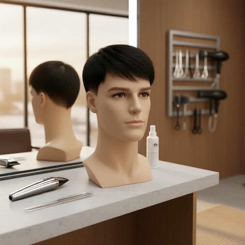 Real Human Hair Hairpiece for Men, Clip-On or Glue-On, Natural Look, Daily Wear Short Wig Rambut Palsu Lelaki Asli, Klip atau Pelekat, Nampak Semula Jadi, Sesuai Untuk Harian