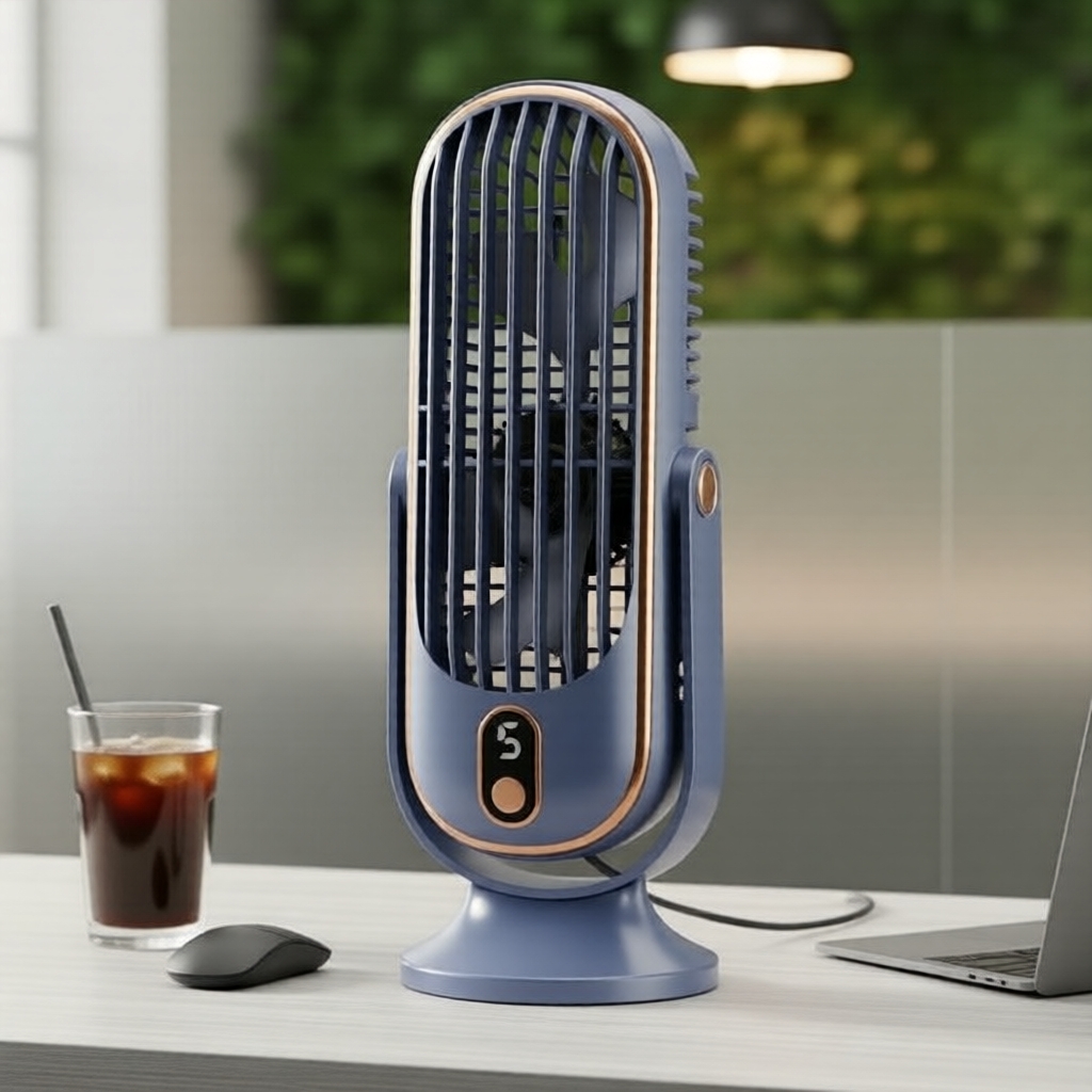 Compact Dual-Head Fan, USB Powered, Adjustable Speeds, 3 Color Options for Desk & Travel Kipas Dua Kepala Kompak, Dikuasakan USB, Kelajuan Boleh Laras, 3 Pilihan Warna untuk Meja & Perjalanan