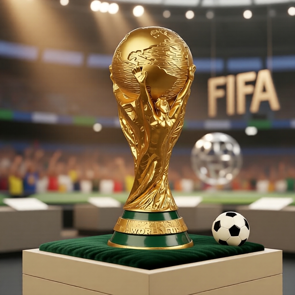 2026 FIFA World Cup Trophy Replica, L-Size Handcrafted Resin, Deluxe Soccer Championship Sculpture, Hot Sale Replika Trofi Piala Dunia FIFA 2026, Buatan Tangan Resin Saiz L, Arca Juara Bola Sepak Deluxe, Jualan Panas