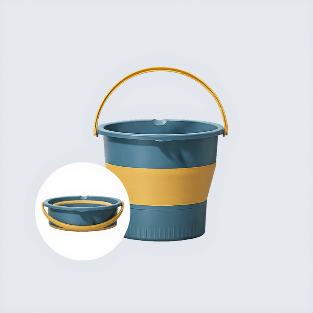 LINK Foldable Collapsible Bucket Pail Water Washing Cleaning Tong Baldi Lipat Camping Outdoor