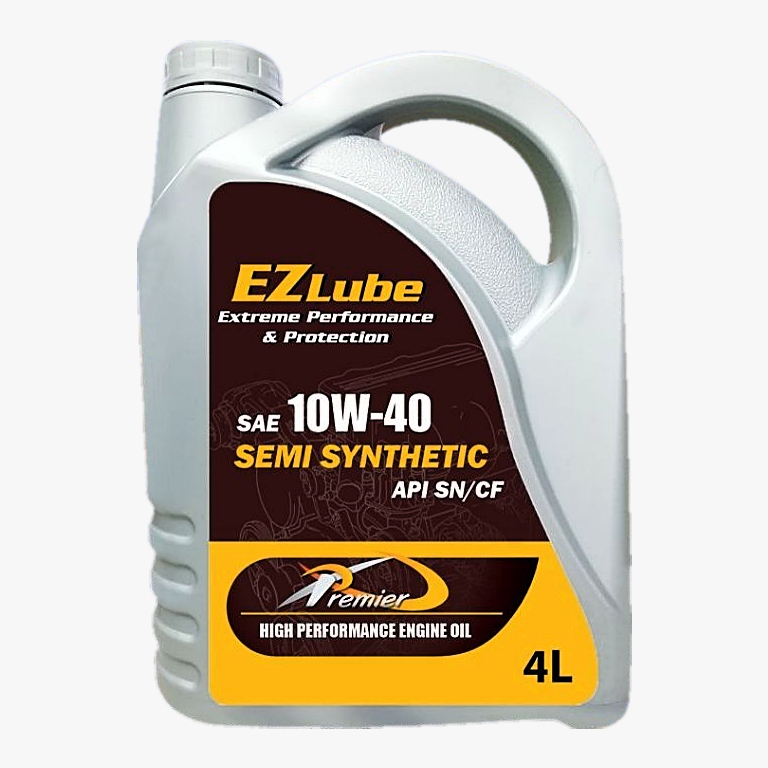 EZLUBE 10W40 4L Semi Synthetic SN Engine Oil Car Lubricant 10w-40 Minyak Hitam Kereta Proton Perodua Honda Toyota Nissan