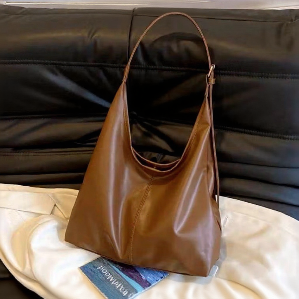 165 Niche Design Vintage Shoulder Bag – PU Leather Casual Handbag with Large Capacity