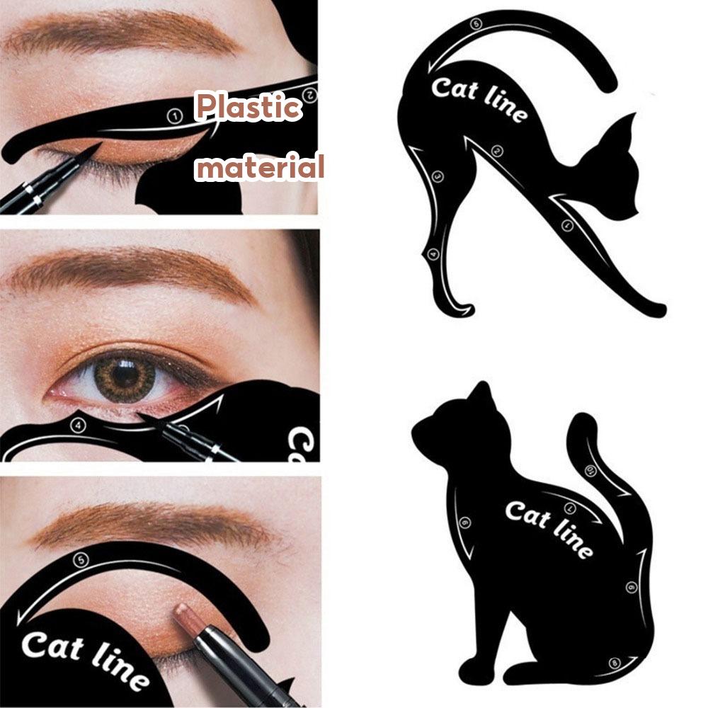 2PCS Eyeliner Stamps Cat Line Eyeliner Stencils Eyeliner Stamps Cat Pro Eye Liner Stamps Models Shaper Makeup Tools