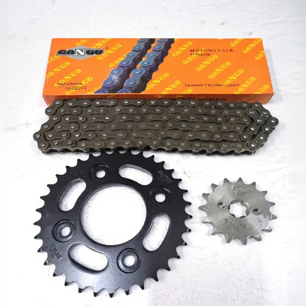 W125 /W110 /W100R/W125S/W125X/FUTURE/FUTURE FI/DASH 125 FI SPOKET SET(428) SIAP RANTAI