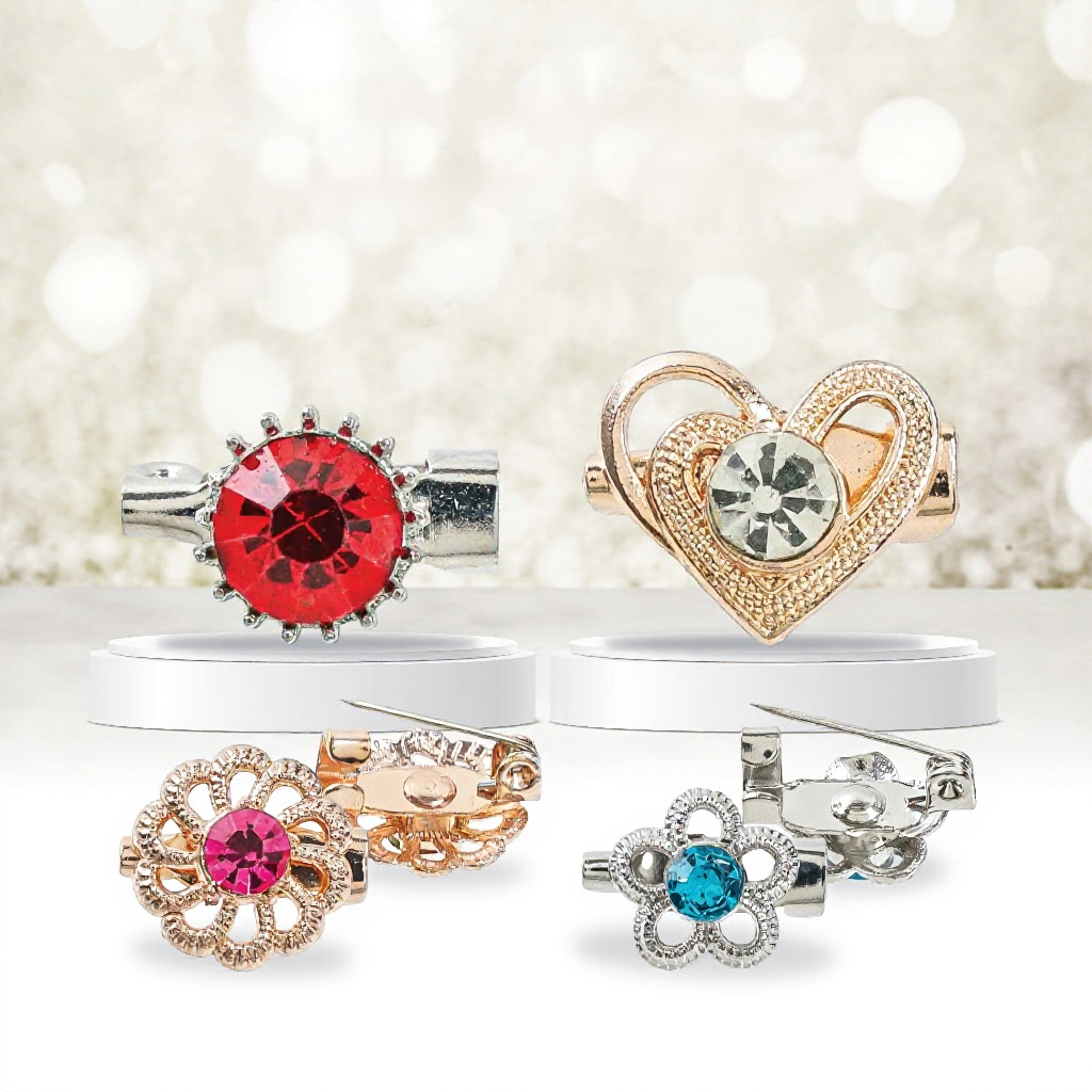 100Pcs/50Pcs Baby Brooch Borong Korea Random Kerongsang Tudung High Quality Pin Mini Brooches