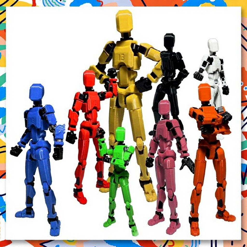 Multi-Jointed Movable Robot 2.0 3D Printed Mannequin Toys Lucky 13 Robot Action Figure Titan 13