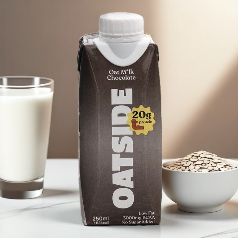 OATSIDE Protein Chocolate Oat Milk 250ml x 24 - 20g Protein Drink, 3000mg BCAA, Dairy Free