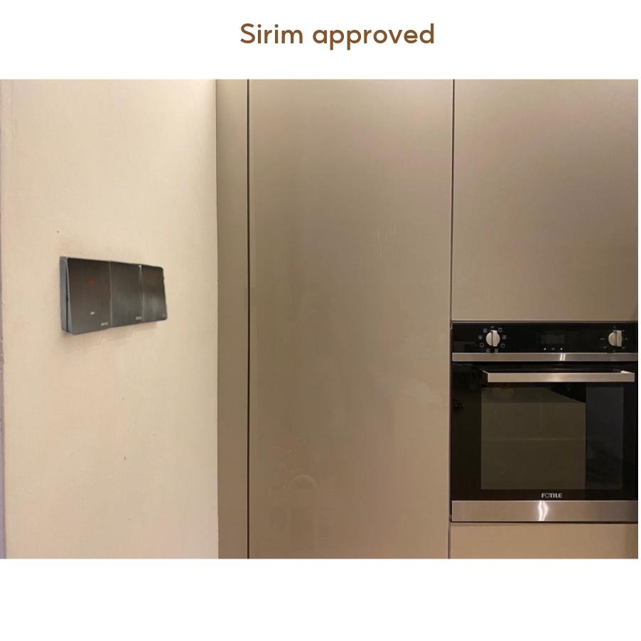 (SIRIM) ZENSO Grande Switch Black Gold Hairline White Rocker Slim Switches & Socket Suis 13A 20A