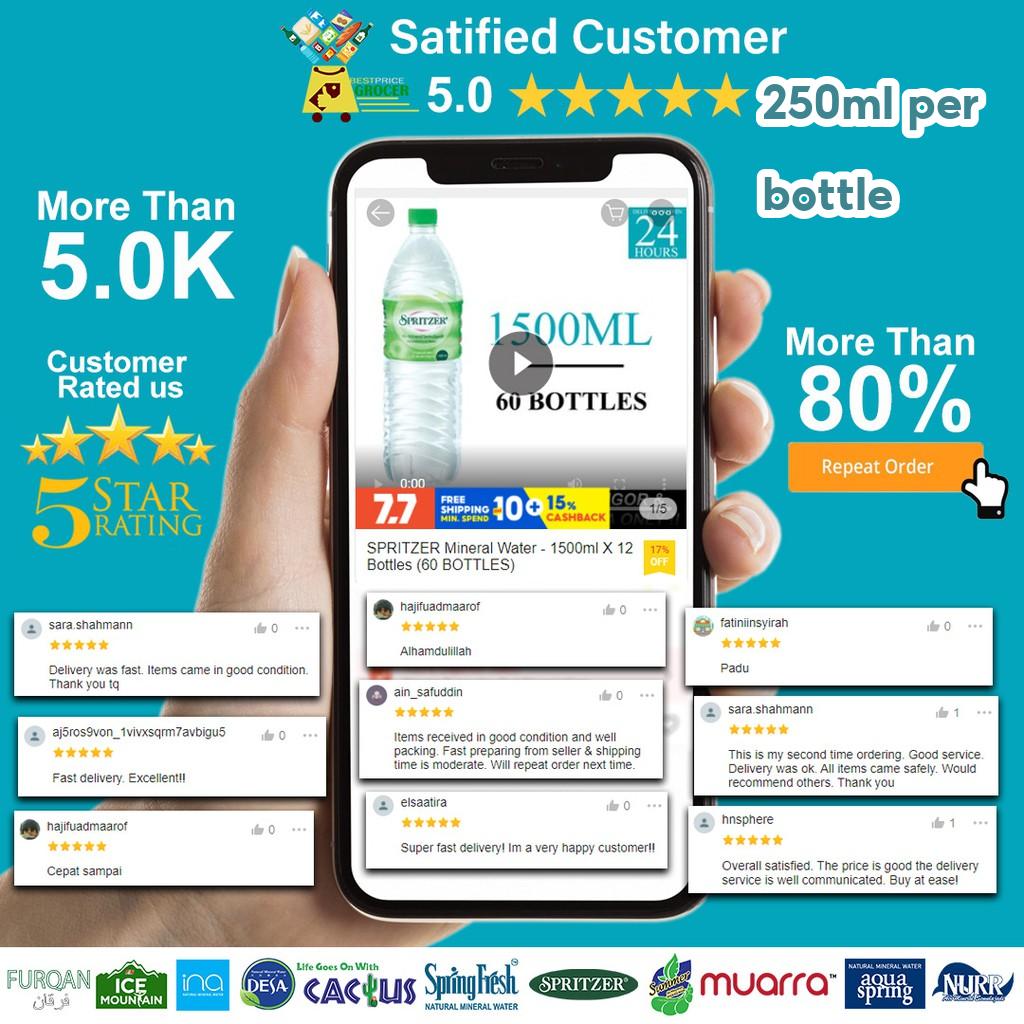 SUMMER DRINKING WATER - 250ML X 12 BOTTLES (240 BOTTLES)