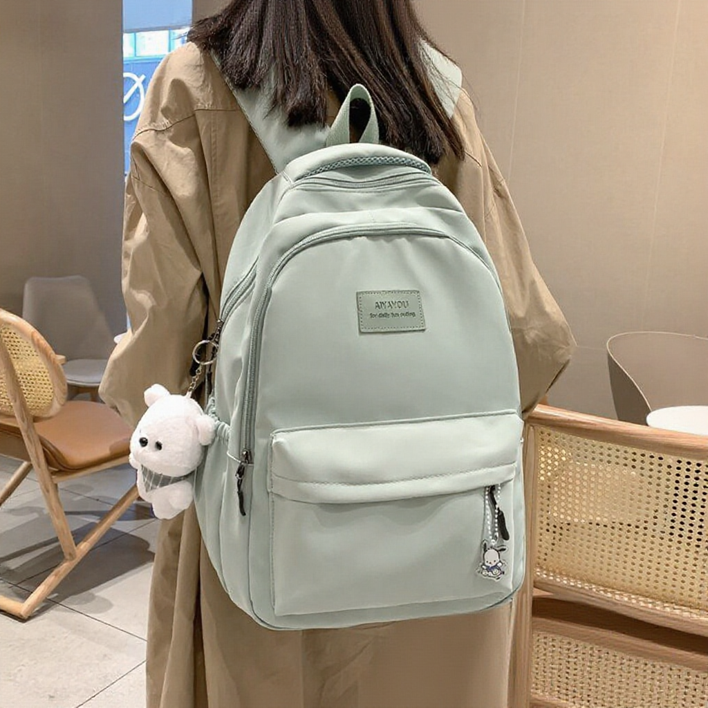 Large Capacity School Backpack with Multiple Color Choices (Badge Set Available)