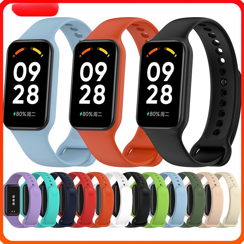 Silicone Sport Case Strap for Mi Band 8 Active Xiaomi Smart Band 8 Active Redmi Band 2 Smart Watch Strap Rubber Band