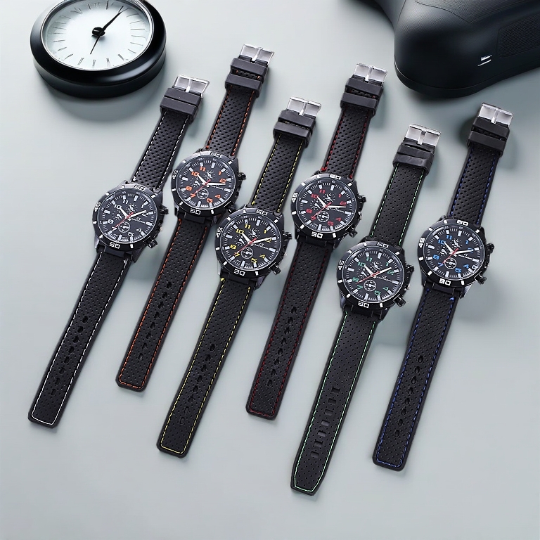 Men's New Fashion Waterproof Silicone Silicone Sports Watch