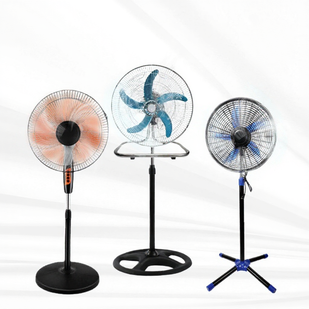 Ultra Strong Floor Stand Fan 16 & 18 Inch 5 blades 3 Speed Kipas Berdiri Angin Kuat Diri 风扇家用 Fans