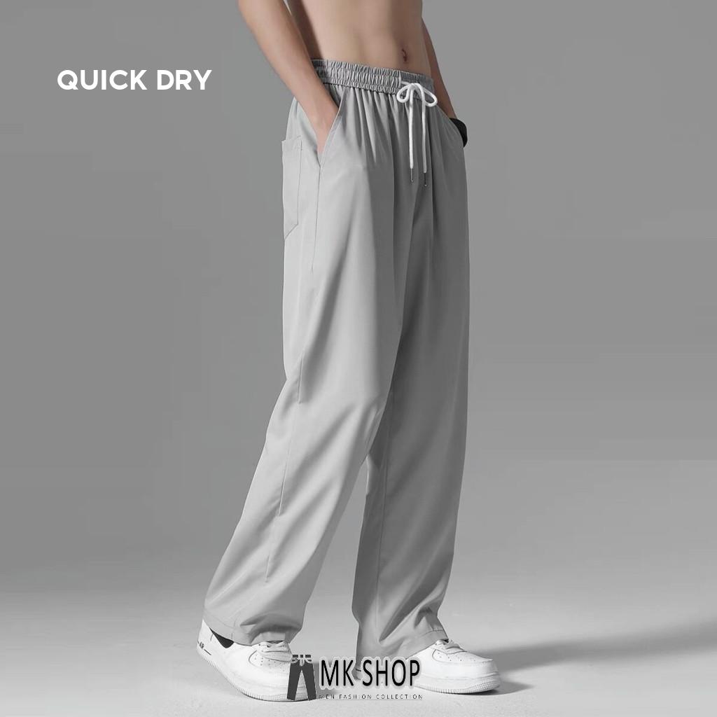 ShopeeMY MKShop Trousers Male Loose Drape Pants For Men Ice Silk Casual Pants Straight Casual Pants Seluar Lelaki (H01)