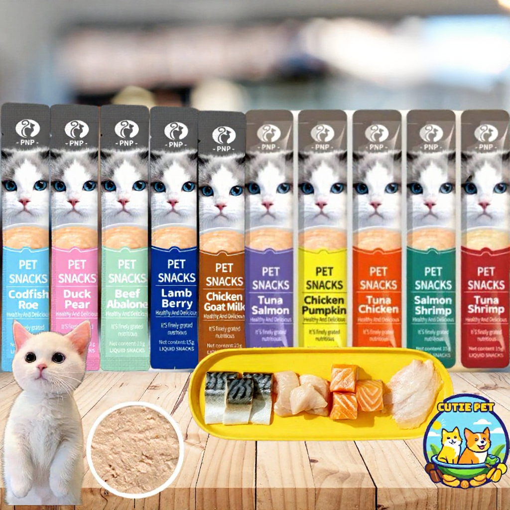 50 / 100 PCS PNP Premium Cat Treat Cat Snack Cat Stick Wet Food Makanan Kucing Basah Snek Kucing