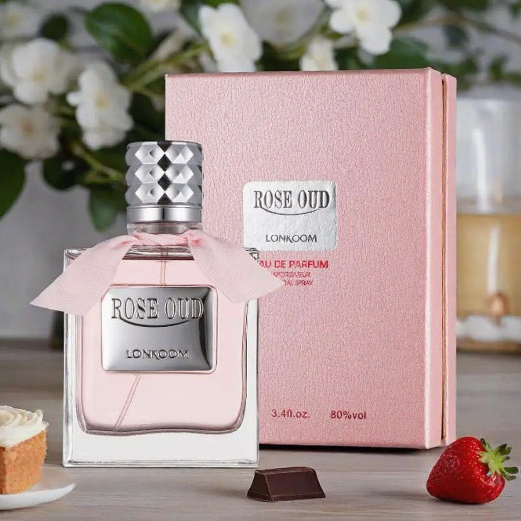LONKOOM Minyak Wangi Perfume ROSE/BLACK OUD tahan lama Wanita/lelaki (100ml)
