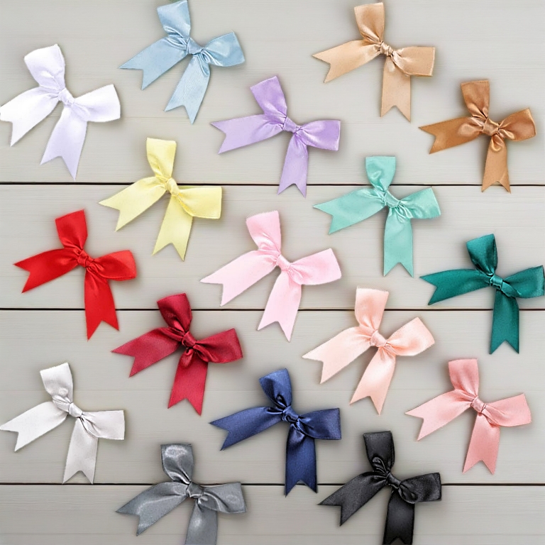 50pcs Ribbon Bows Satin Flower Craft Decoration Handwork DIY Party Decoration Tie