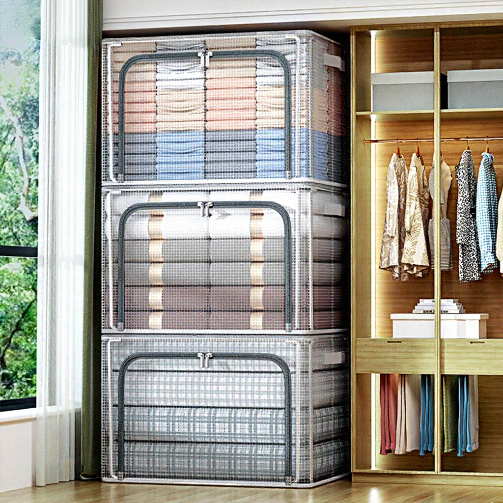 DR.STORAGE 24L/66L/100L Foldable Storage Box Organizer Kotak Baju Storage Box Simpan Barang Kotak Simpan Barang