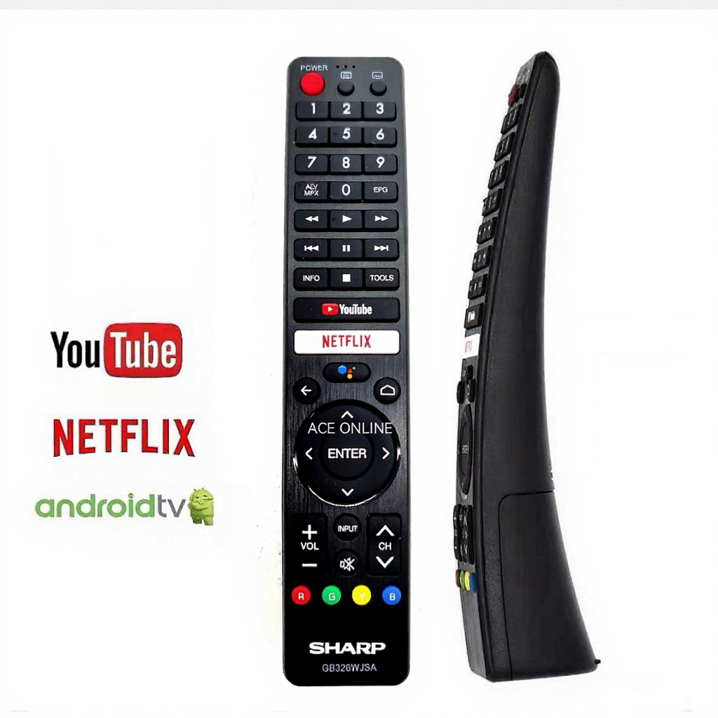 SHARP LED/Android TV /Smart TV OEM Remote Control 326 Compatible With GB326WJSA, GB238WJSA,GB105WJSA