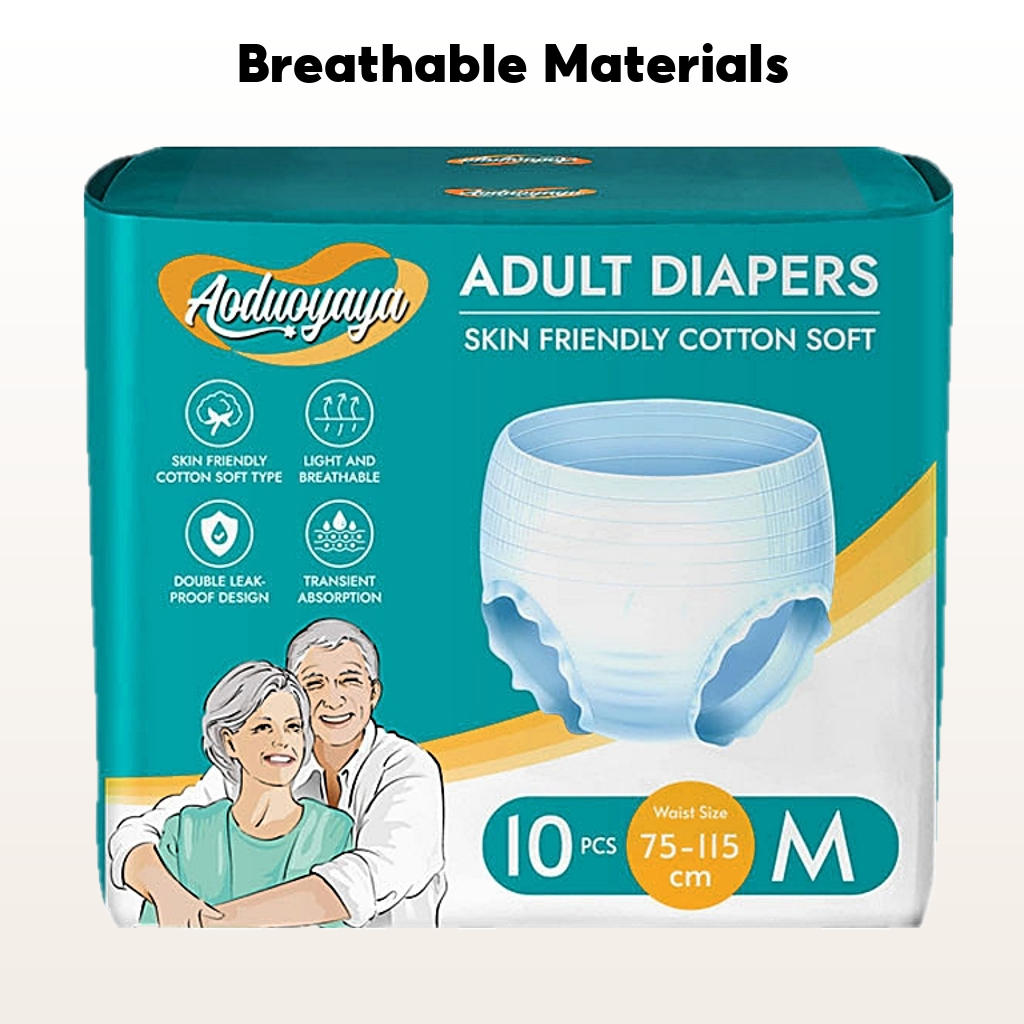 [High Quality] Adult Diapers Pants Soft Pull Up Adult Diapers Size M/L/XL (10pcs/1pack) [Leak Proof]