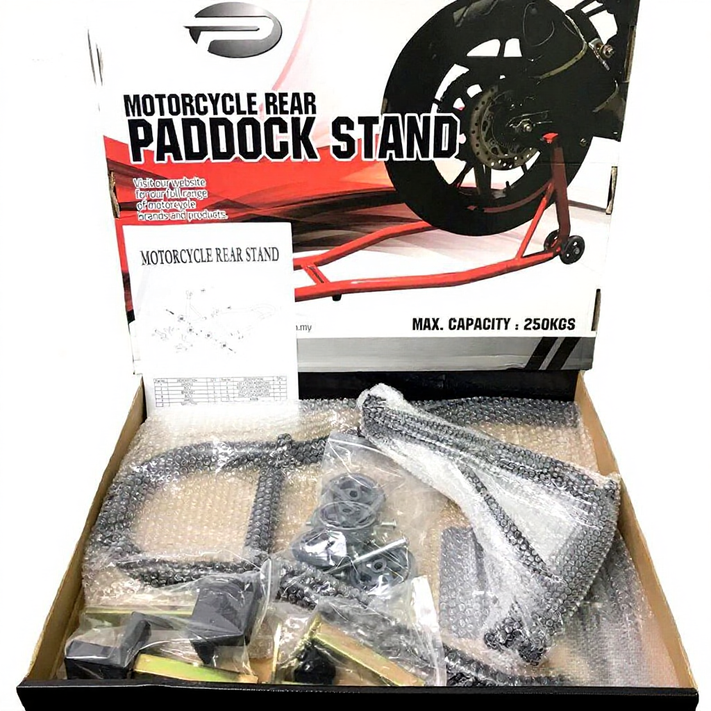 PROFORMANCE 2 in 1 Universal Rear Paddock Stand Motorcycle Bike U-Shape L-Shape Bracket Hook Holder Chain Lube