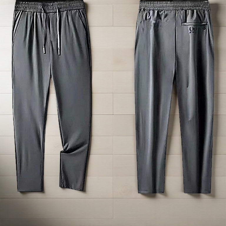 Ice Silk Tracksuit Long Pants Men Pants Casual Pants Quick Drying Men Trousers