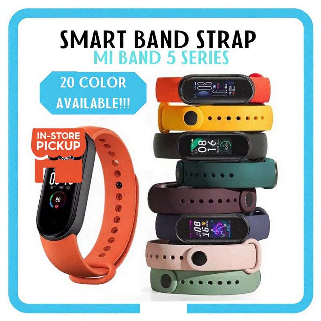 (LOCAL SELLER) Xiaomi Band 7/6/5/4/3 & Amazfit Band 5 Colorful Silicon Replacement Band Strap [24 Color Available]