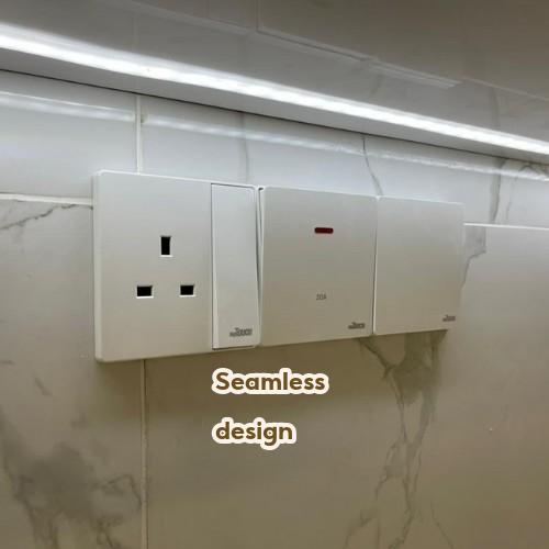 (SIRIM) Retouch ULTRA RIMLESS White Grey Gold Electric Wall Switch Socket 13A 20A 15A Plug Sius 开关插座