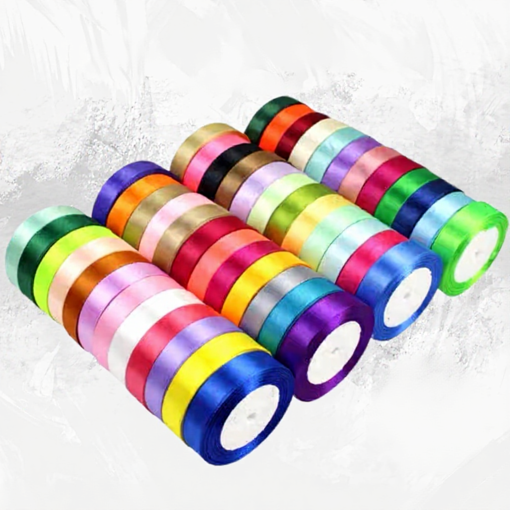 Ready Stock [22M] 2CM Satin Ribbon Riben Reben Ribben Satin Organza Gift Flower Bouquet Decoration Birthday Hadiah