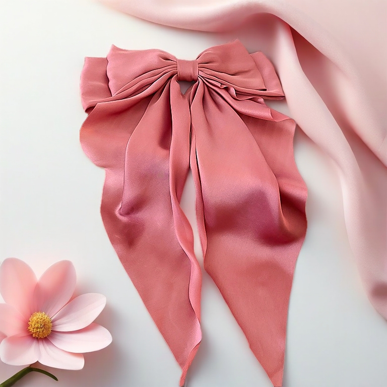 Super fairy fabric bow hair clip French elegant temperament spring clip fashion trend all match headwear wholesale