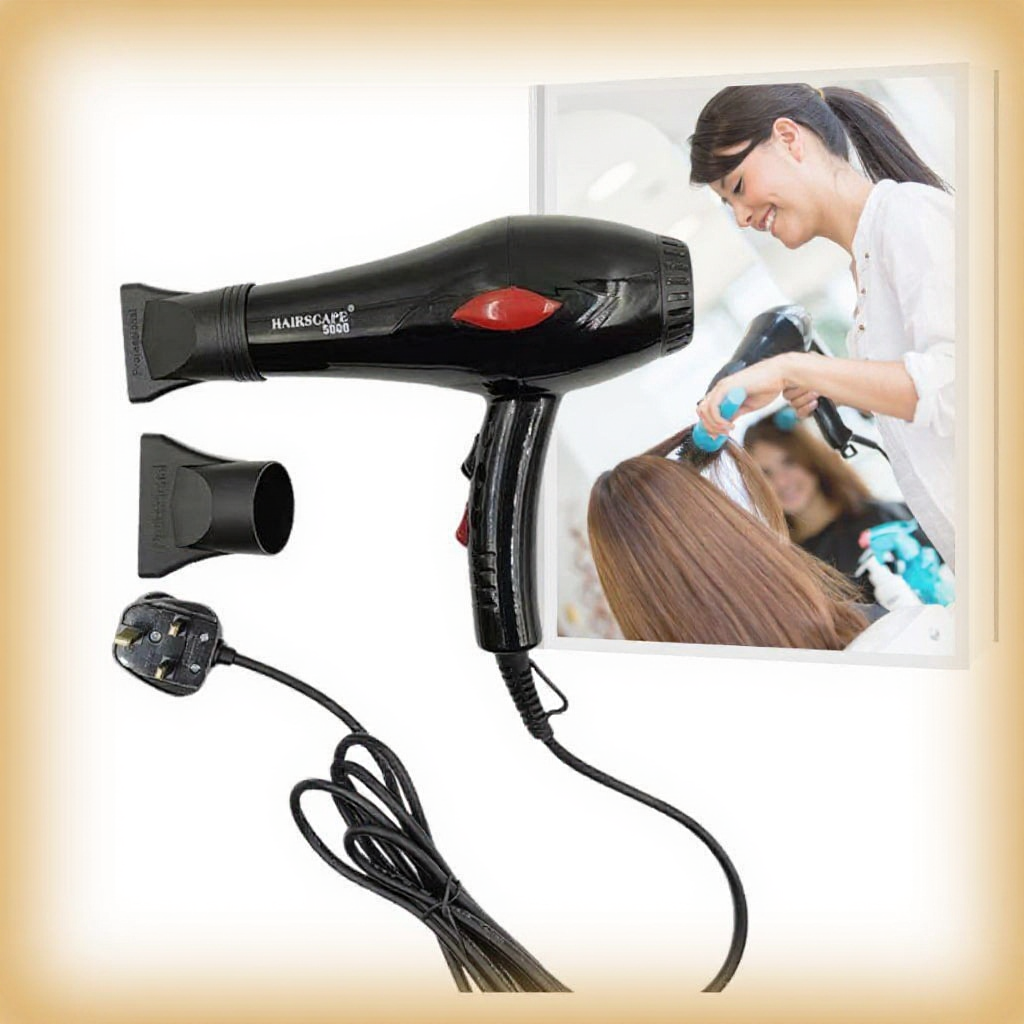 Hair Dryer Professional Salon Use Hair Blower Pengering Rambut Powerful Motor Fast Drying