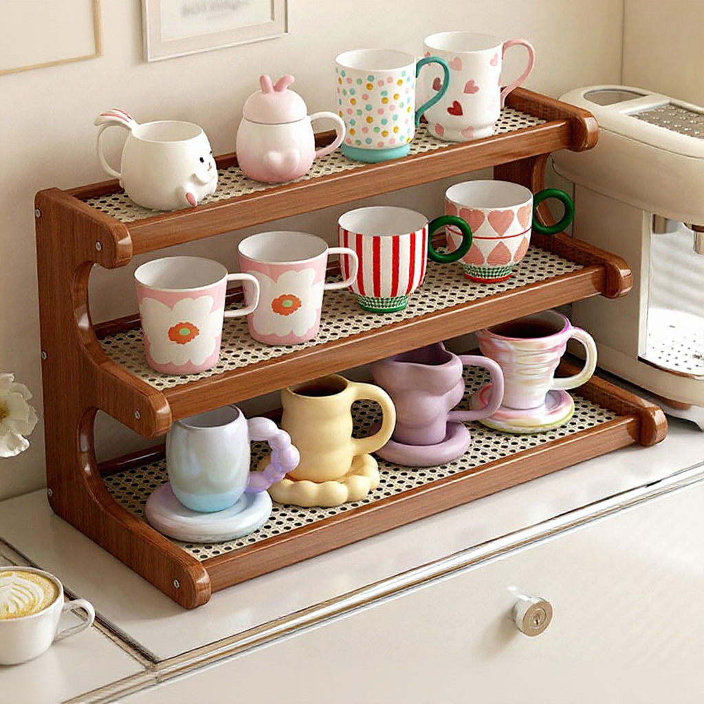 LULU Wooden Kitchen Rack – 2 or 3 Layers Table Storage Rack, Bookshelf, Cabinet