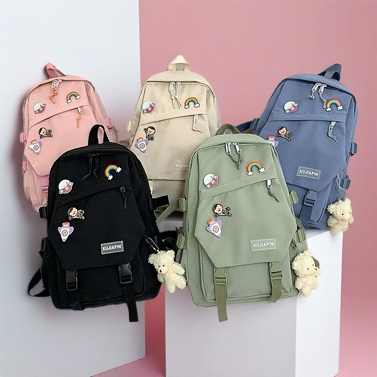 TonyaMall Korean Ulzzang Style College School Backpack Bag