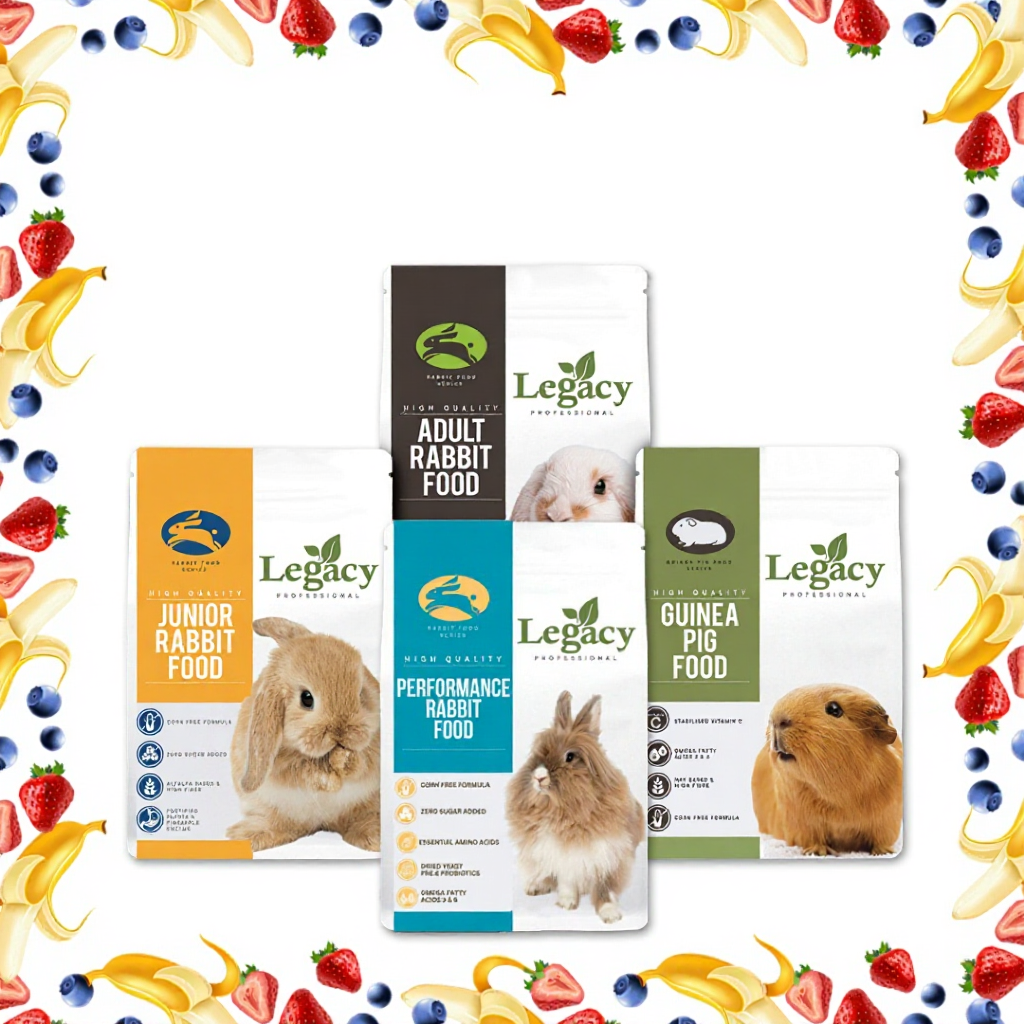 1.8KG Legacy Professional Adult & Junior Rabbit Guinea Pig Chinchilla Food Pellets Makanan Arnab Dedak Arnab 成兔幼兔饲料
