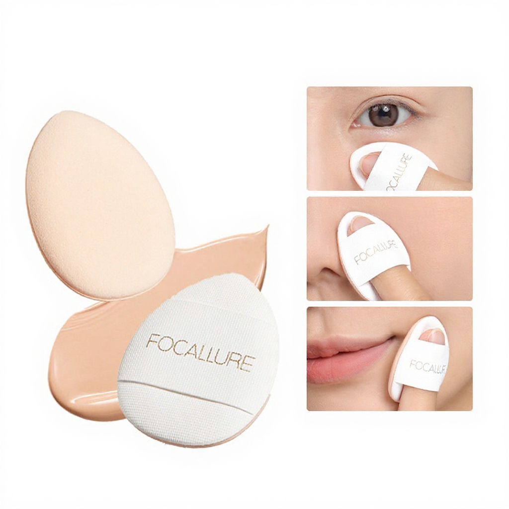 FOCALLURE Mini-Size Puff Finger Shape Puff Soft Cosmetic Puff Sponge Makeup Beauty Tools