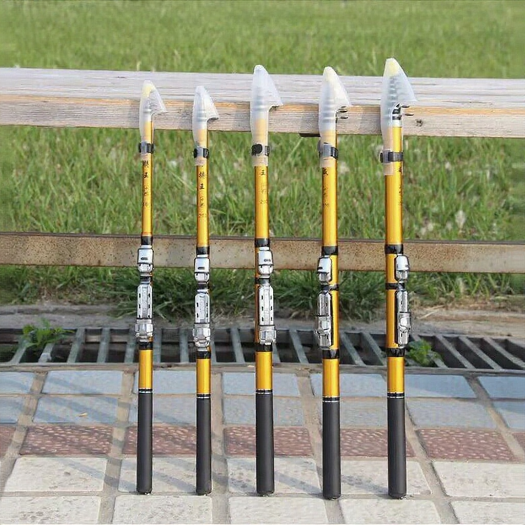 Fishing Rod Joran Pancing 1.5/1.8/2.1m - Spinning, Serat Karbon, Teleskopik鱼竿