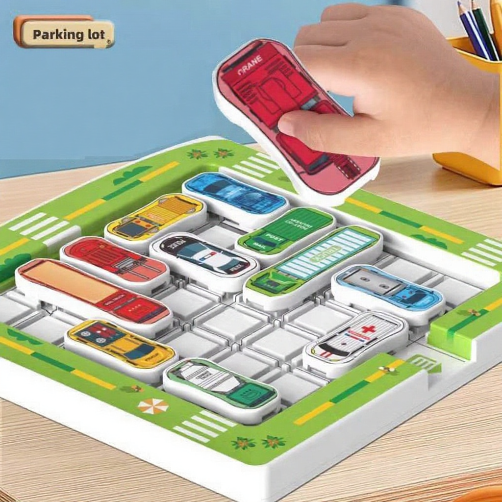 TEMI Magnetic Maze Parking Puzzle Game Magnetic Maze Car Huarongdao Children's Logic Thinking Training Toy Gift