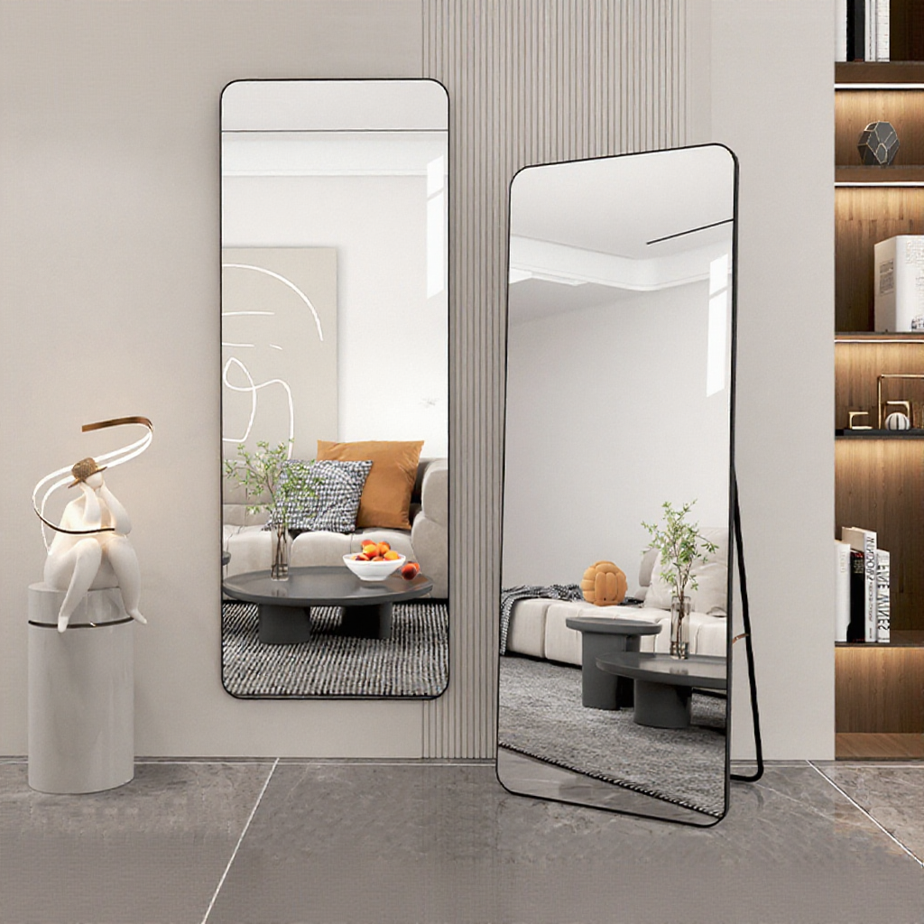 Full-length mirror fillet Cermin Standing Long Mirror Home decor Stand wall cermin dinding putih murah 镜子