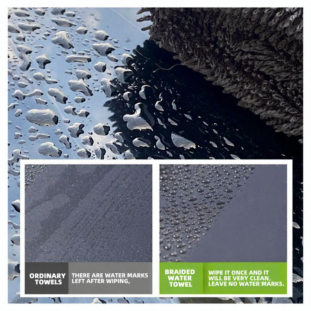 Twisted Loop Microfiber Wash Drying Towel Car Cleaning Towel Water Absorbent braided car Washing towel