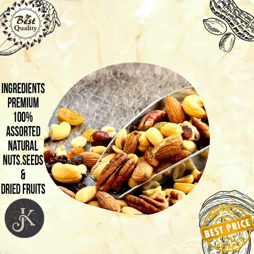 Healthy Roasted Mix Nuts – 500gm – Ready to Eat – Good Premium Quality – Ready Stock in Malaysia